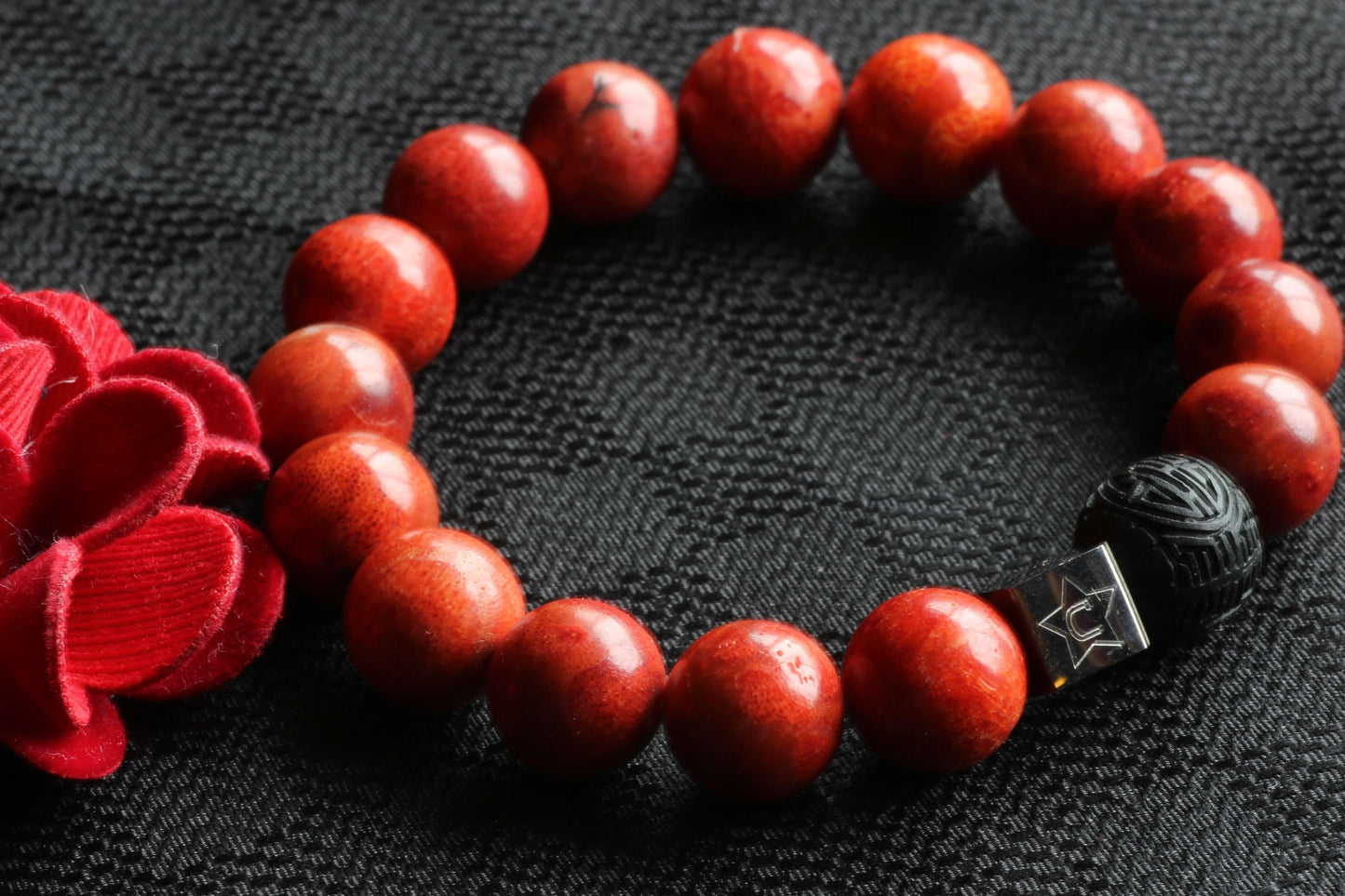 Carmine - Sterling Silver - Beaded Bracelets - Handmade - The Cadence Company