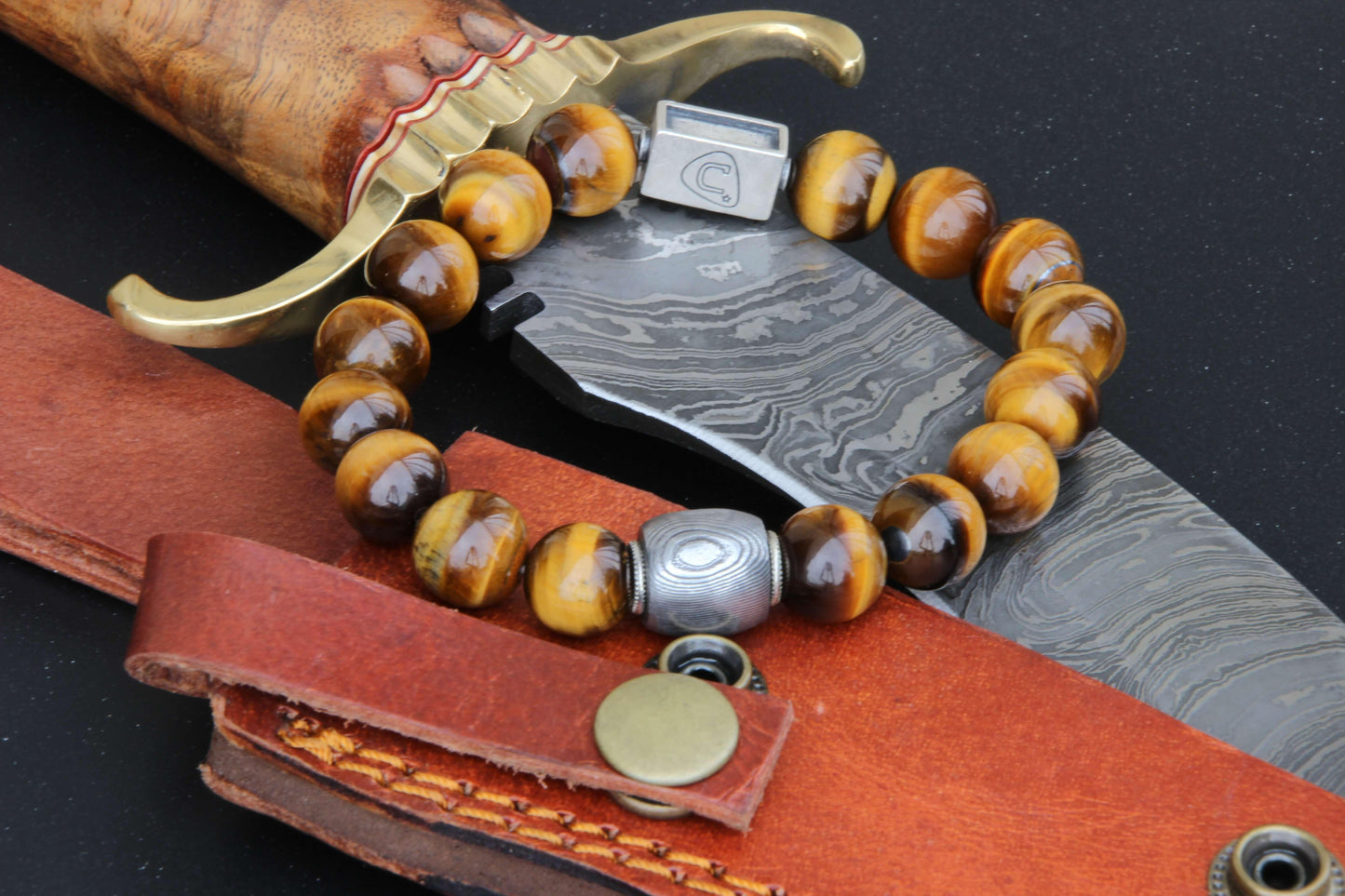 Damascus Timbre - Sterling Silver - Beaded Bracelets - Handmade - The Cadence Company