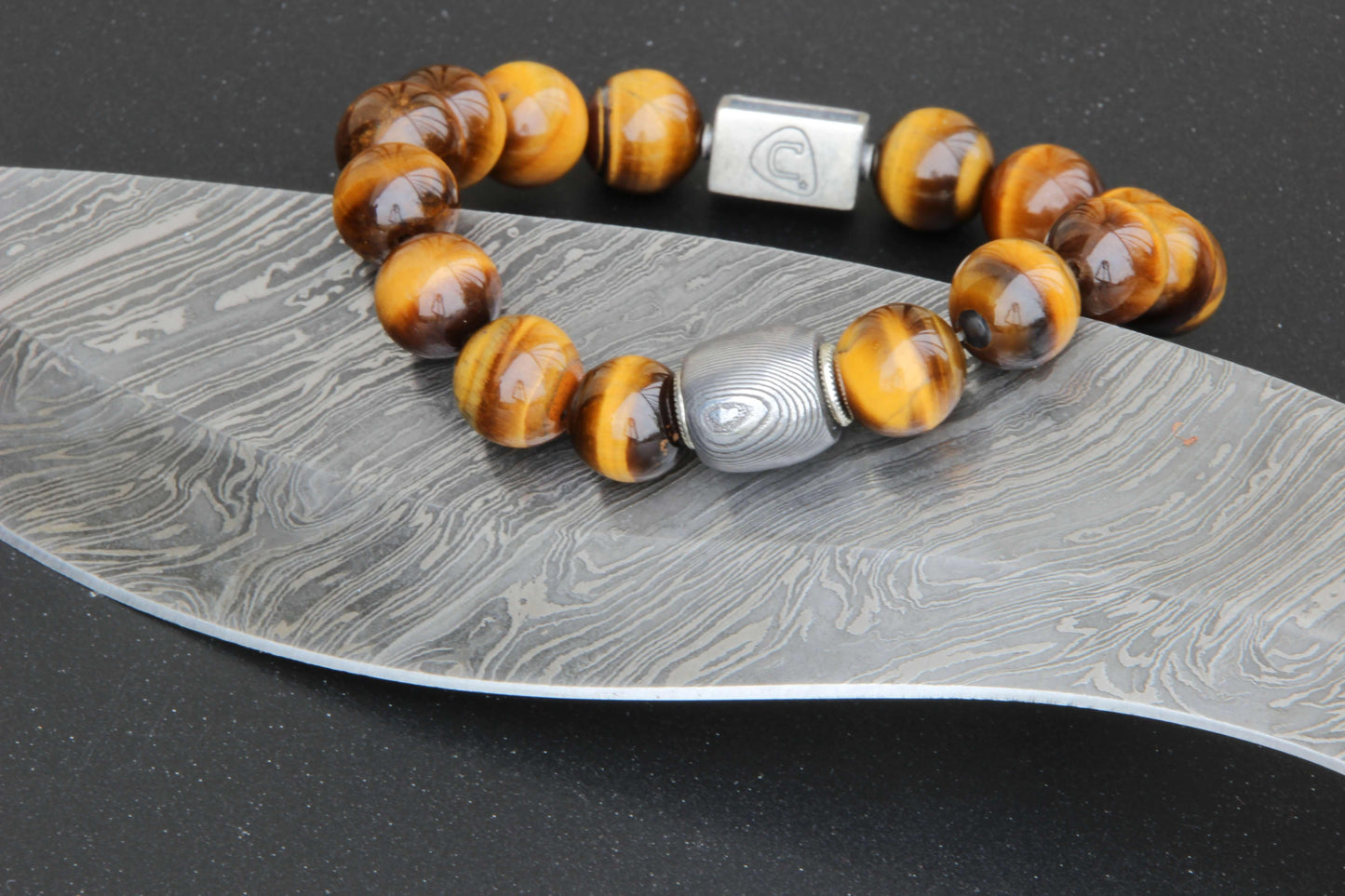 Damascus Timbre - Sterling Silver - Beaded Bracelets - Handmade - The Cadence Company