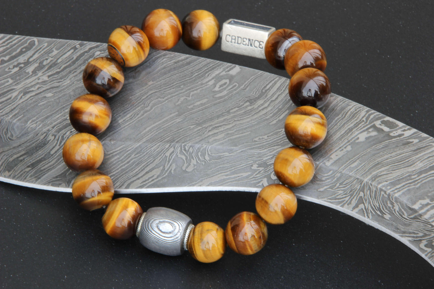 Damascus Timbre - Sterling Silver - Beaded Bracelets - Handmade - The Cadence Company