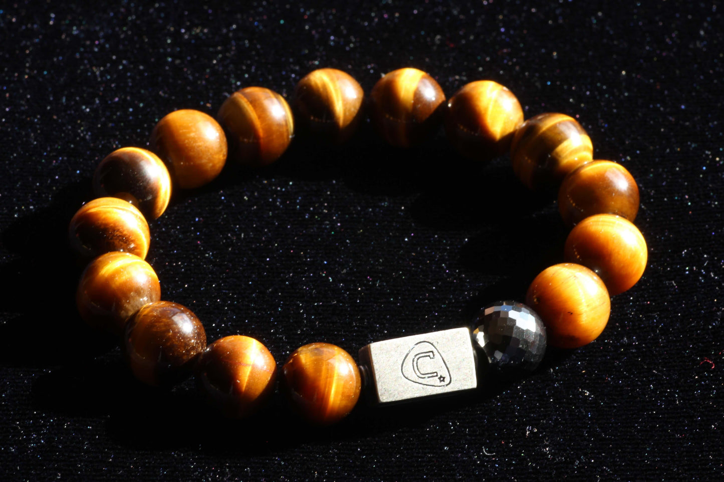 G Clef Black Moissanite - Sterling Silver - Beaded Bracelets - Handmade - The Cadence Company
