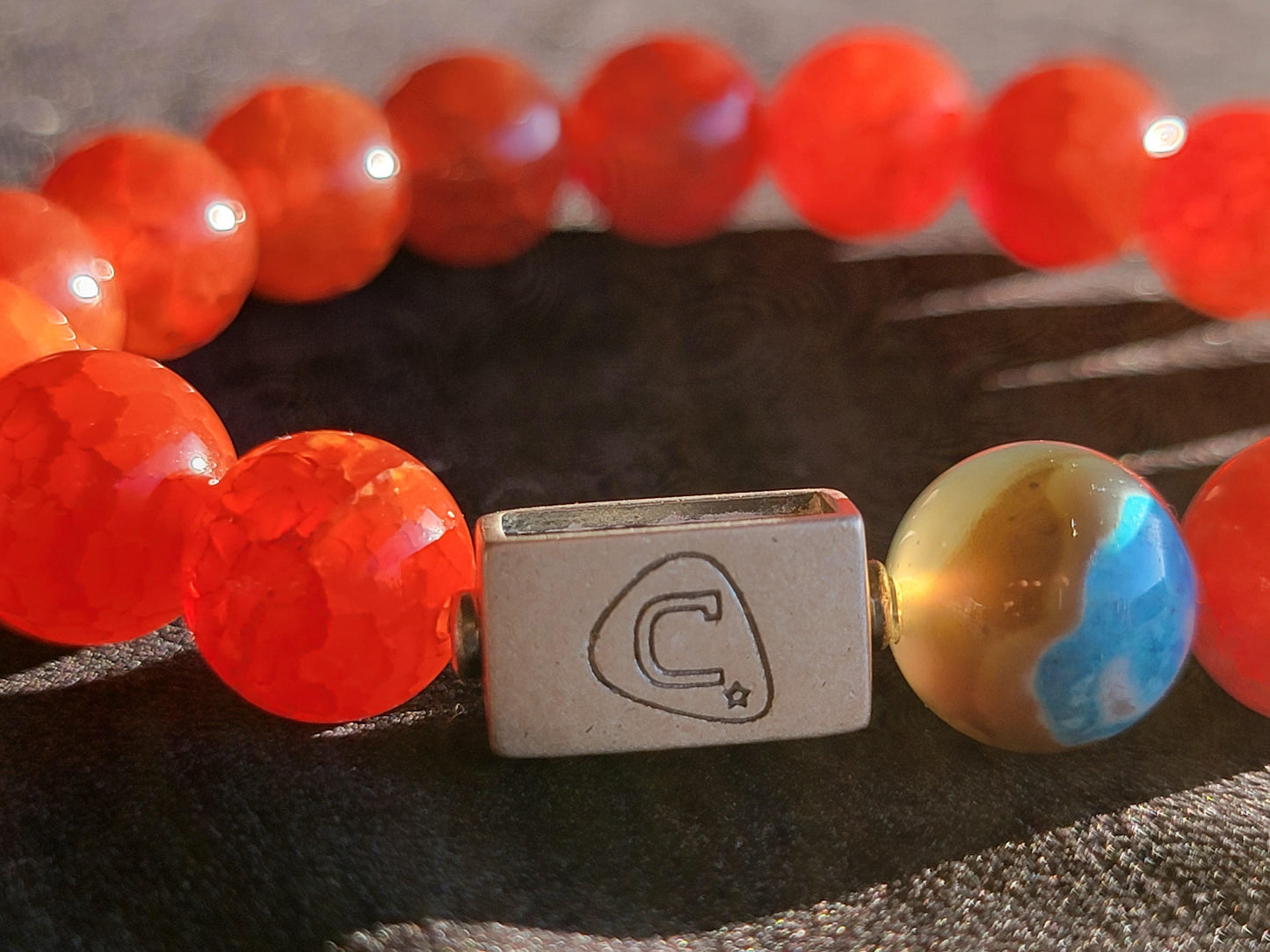 Inferno - Sterling Silver - Beaded Bracelets - Handmade - The Cadence Company