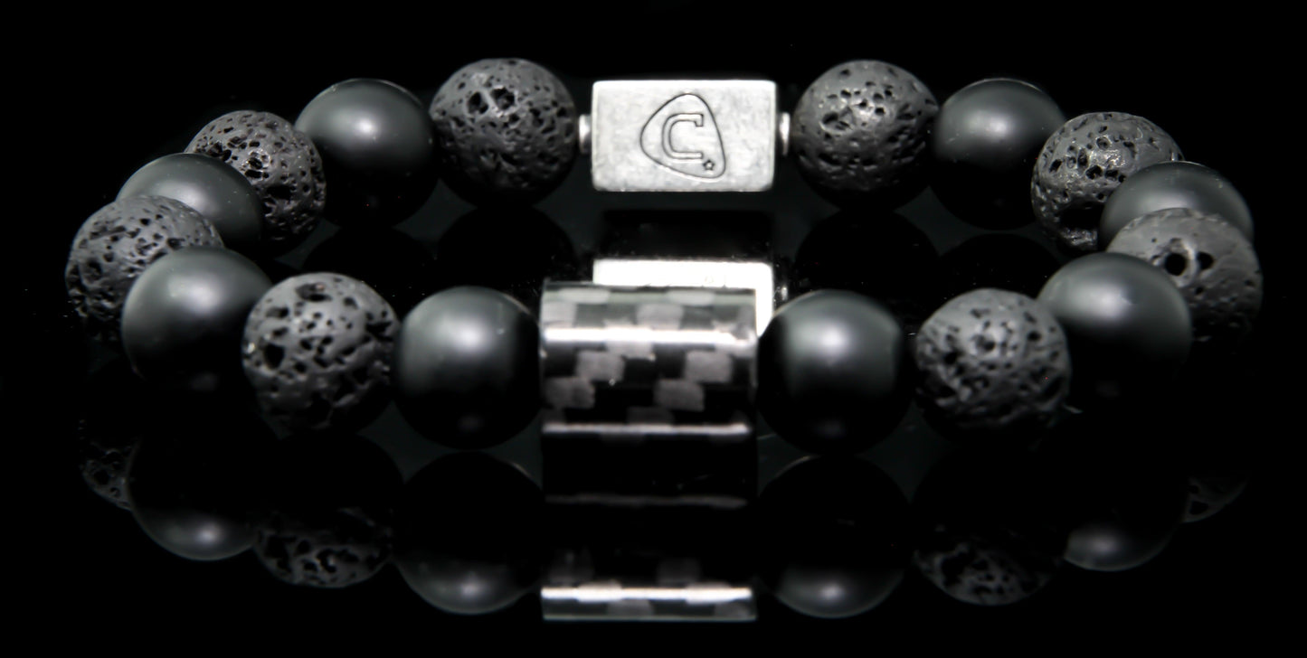 Black Rhino - Sterling Silver - Beaded Bracelets - Handmade - The Cadence Company