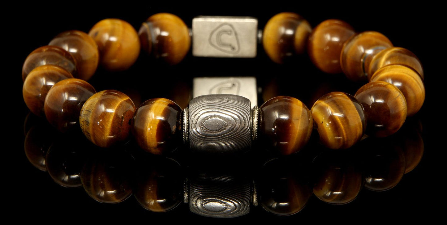 Damascus Timbre - Sterling Silver - Beaded Bracelets - Handmade - The Cadence Company